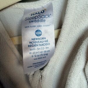 Halo SleepSack Swaddle White Fleece Newborn